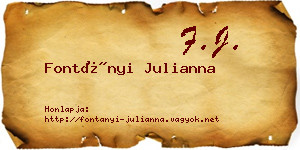Fontányi Julianna névjegykártya