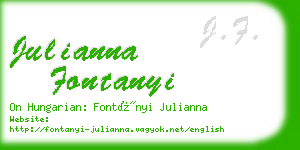 julianna fontanyi business card